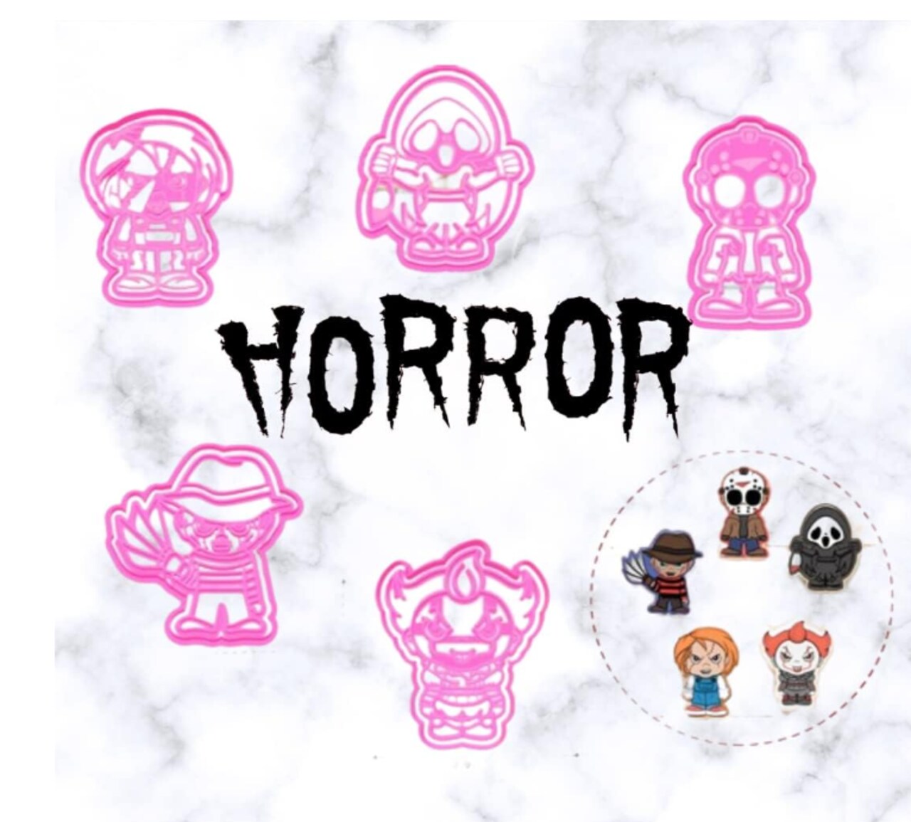 Horror Cookie Cutters and Embossers Halloween Cookie Cutter Creating Professional Quality Halloween Horror Cookies (Full Set)